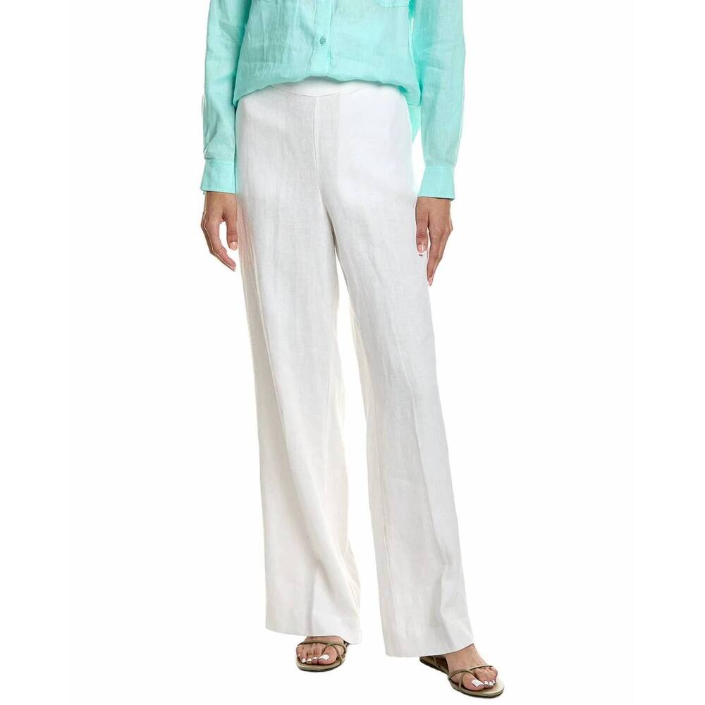 NEW TYLER BOE gianna linen straight leg pants in white